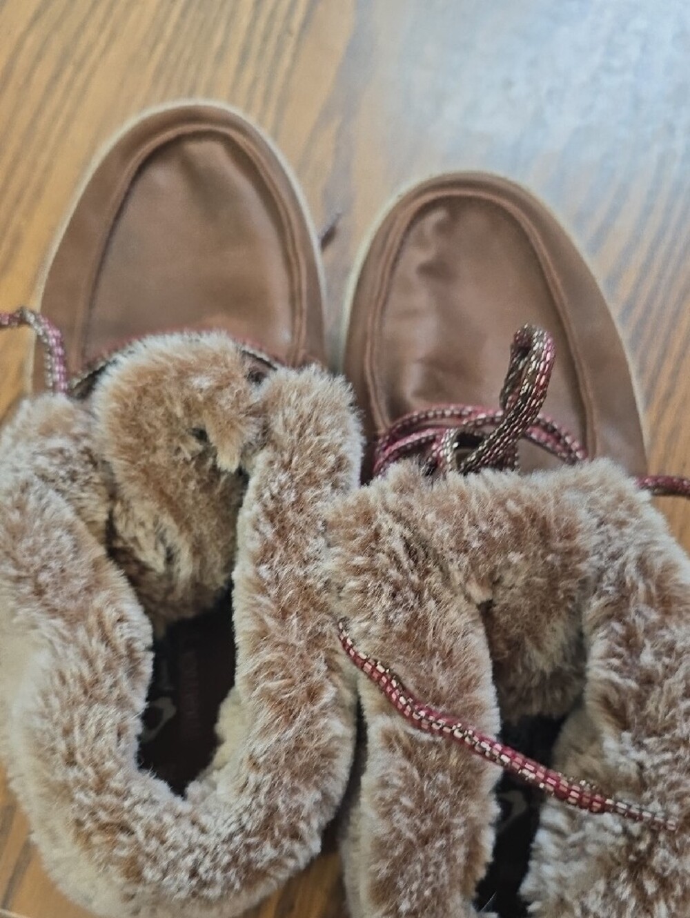Bobs By Skechers Cozy Brown Fur-Lined Womens Boots/ Shoes - Picture 11 of 11